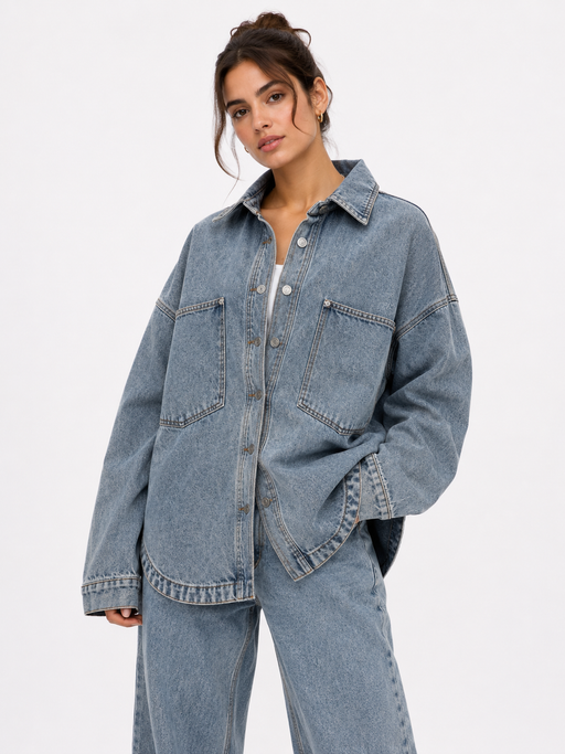 Denim Jacket - Washed Denim Shacket