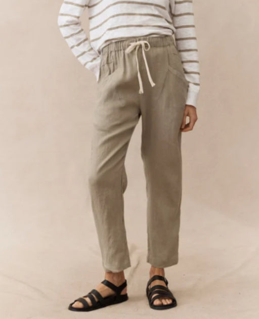 Little Lies Luxe Linen Jogger Pants - Khaki