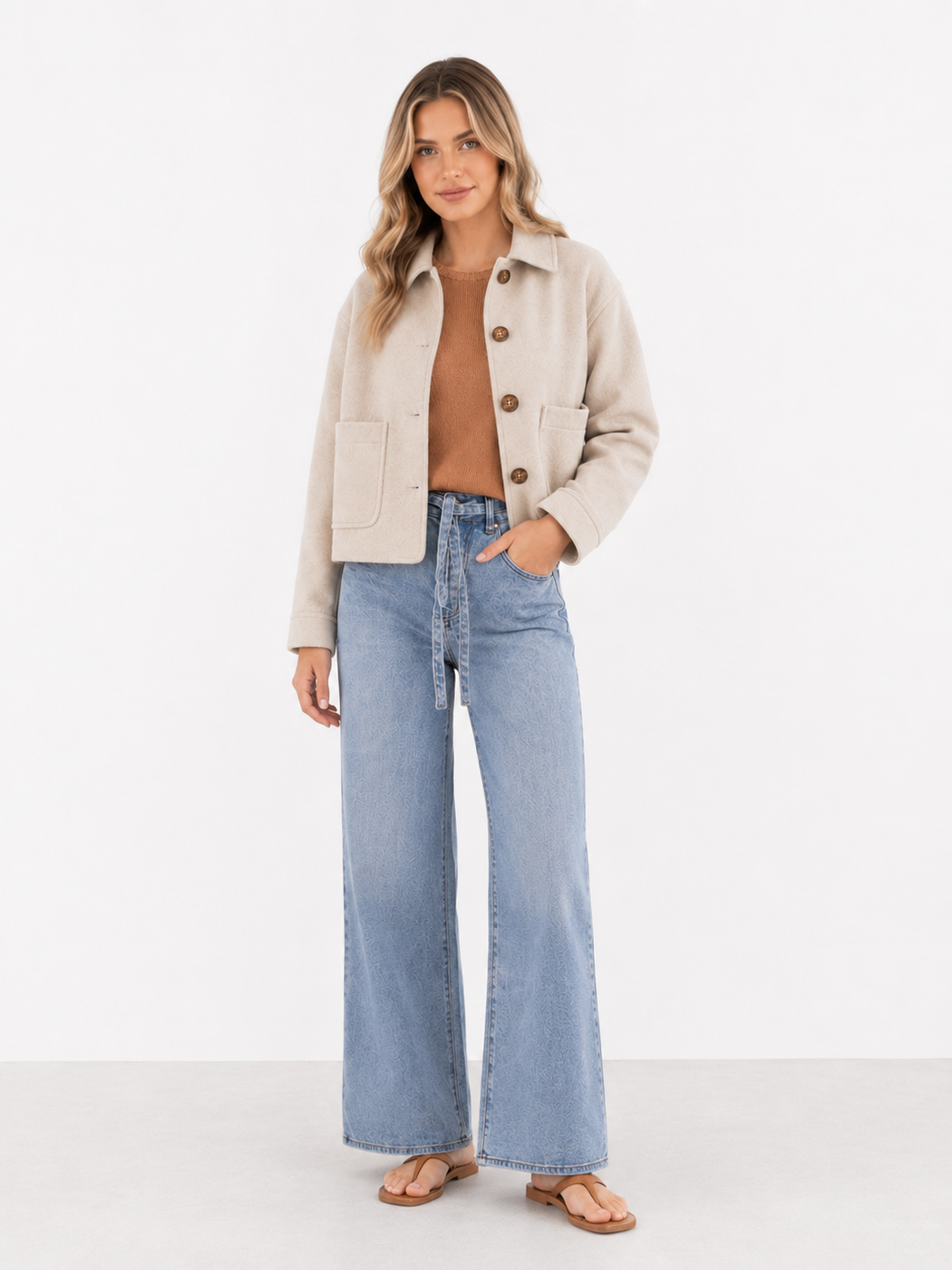 Button down Jacket - Beige