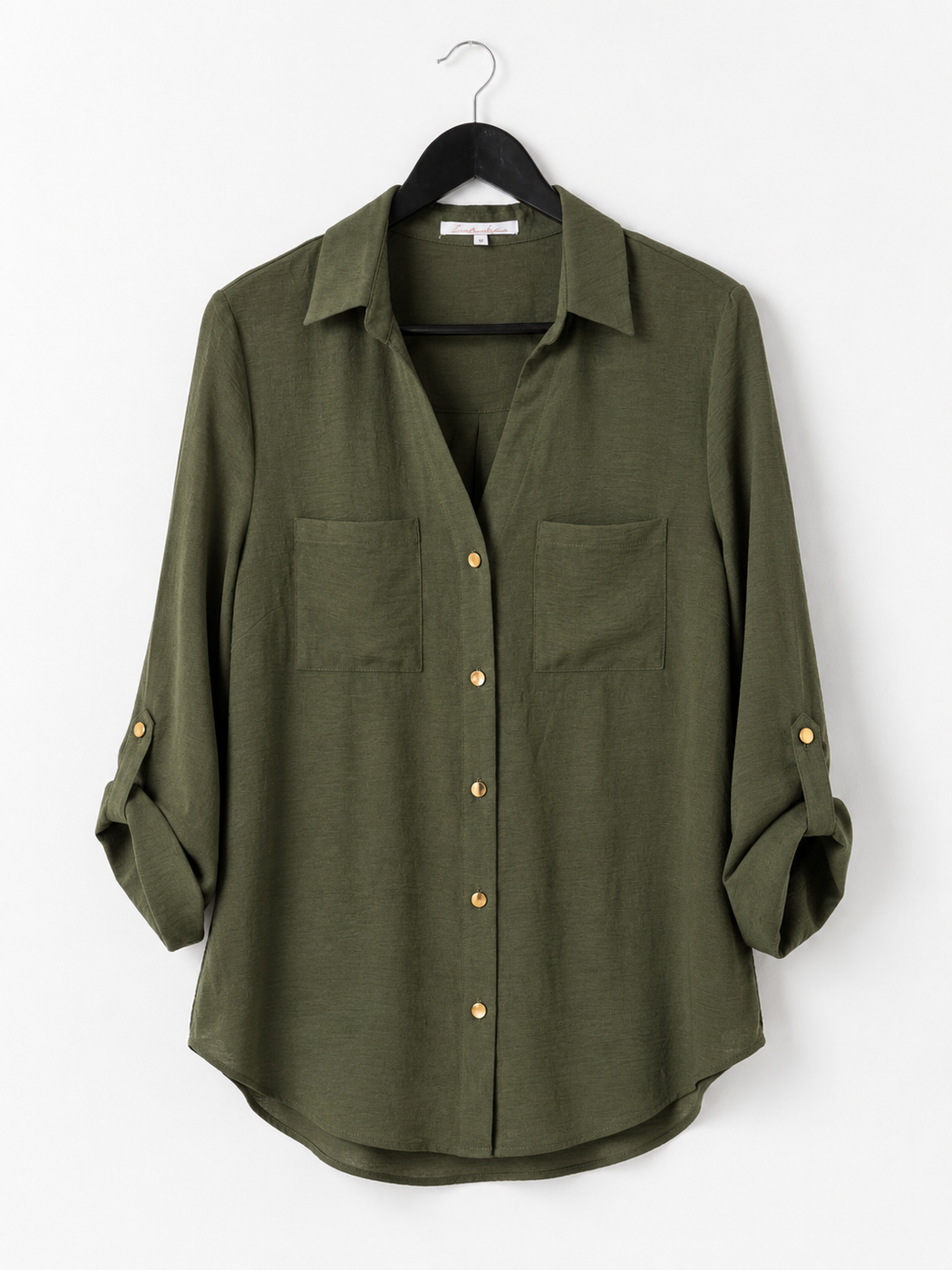 Tab Sleeve Button up shirt - Khaki
