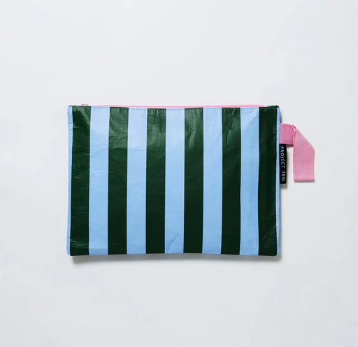 Project Ten Large Zip Pouch - Stripe