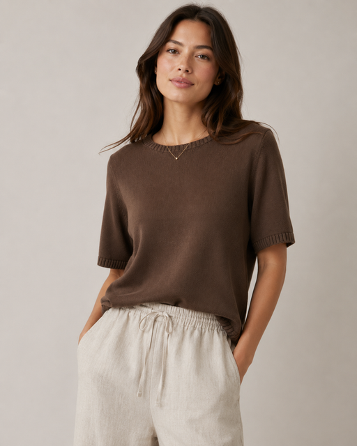 Little Lies Rowie Tee - Chocolate