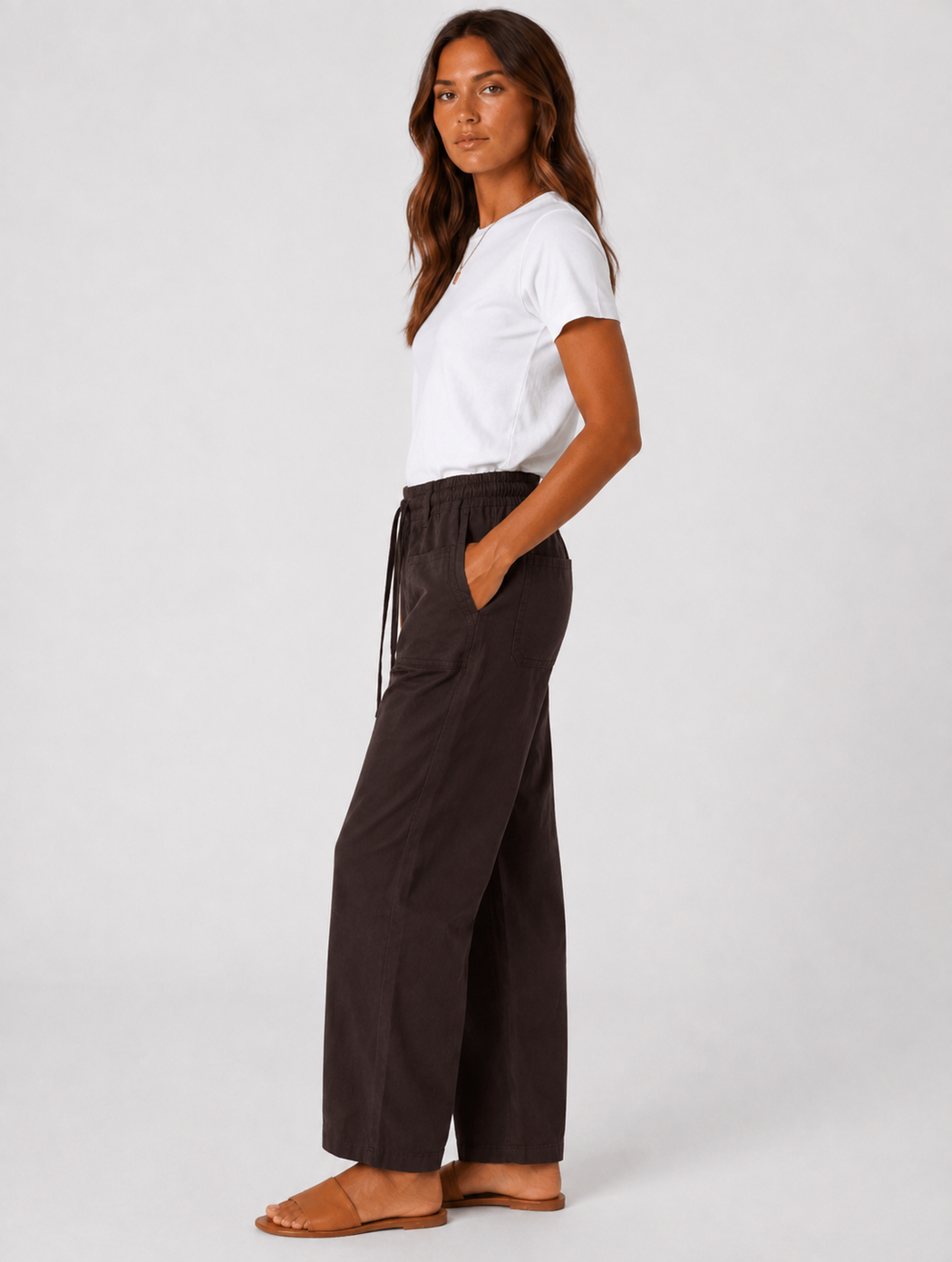 Barrel leg Jeans - Dark Chocolate
