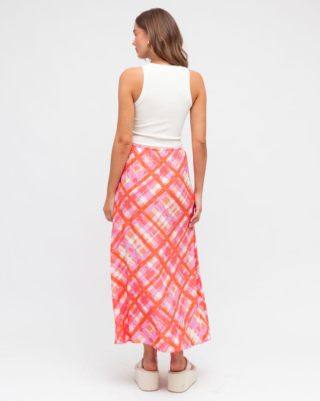 Clara Mini Skirt- Pink and Orange