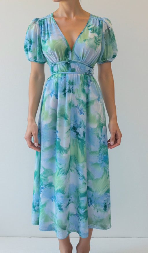 Cleo Maxi Dress - Blue multi Floral