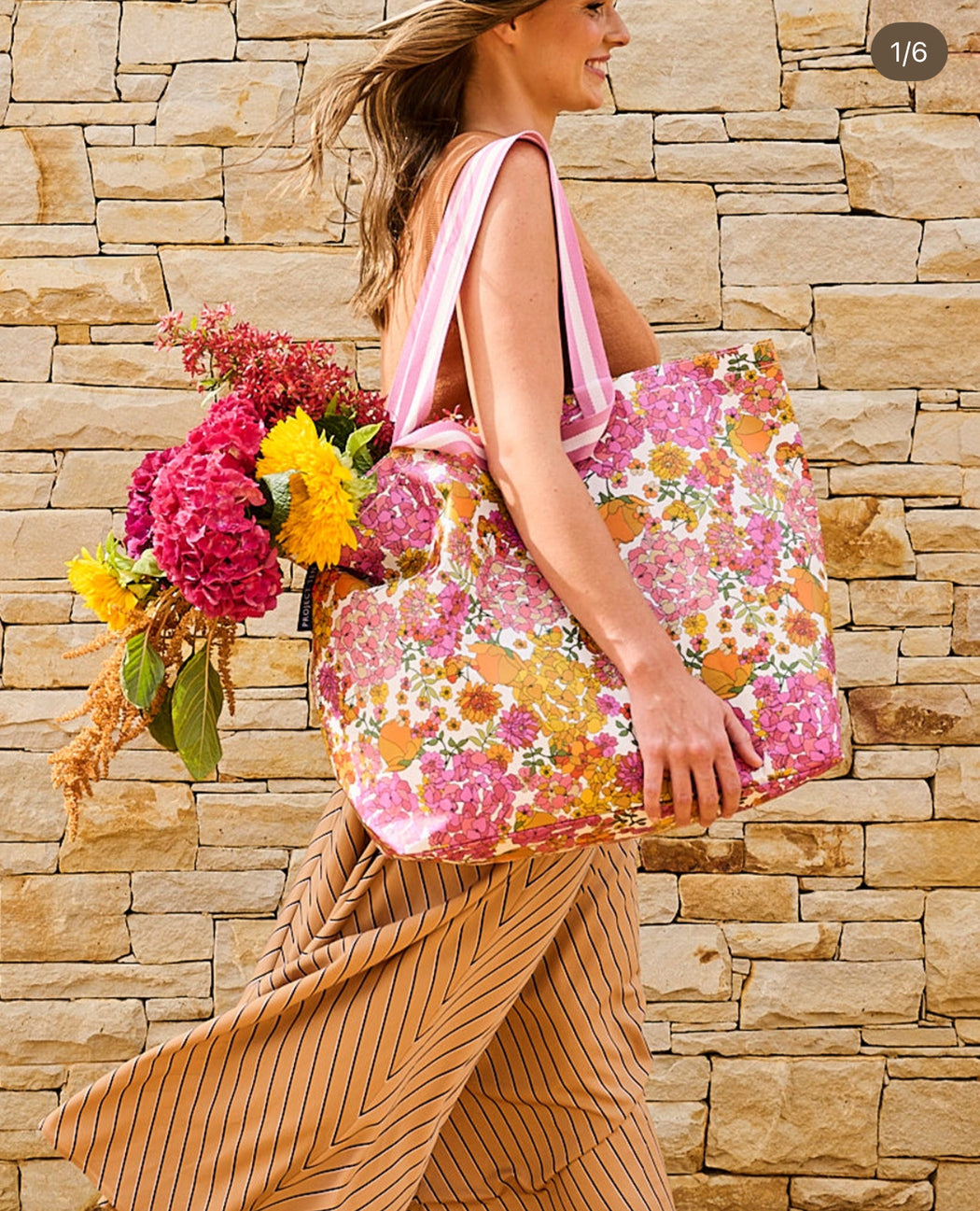 NEW DESIGN Project Ten Zip Tote Bag - Hydrangea