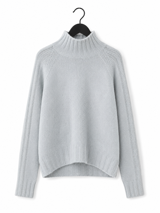 High neck Knit - Soft grey