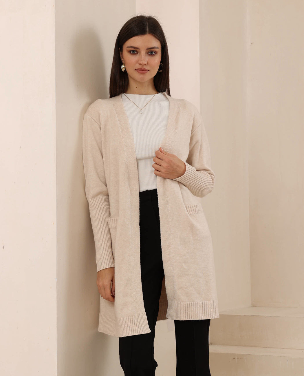 Essentials Cardigan - Warm Beige
