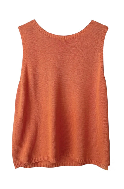 Little Lies Knit Spring Tank Top - Orange