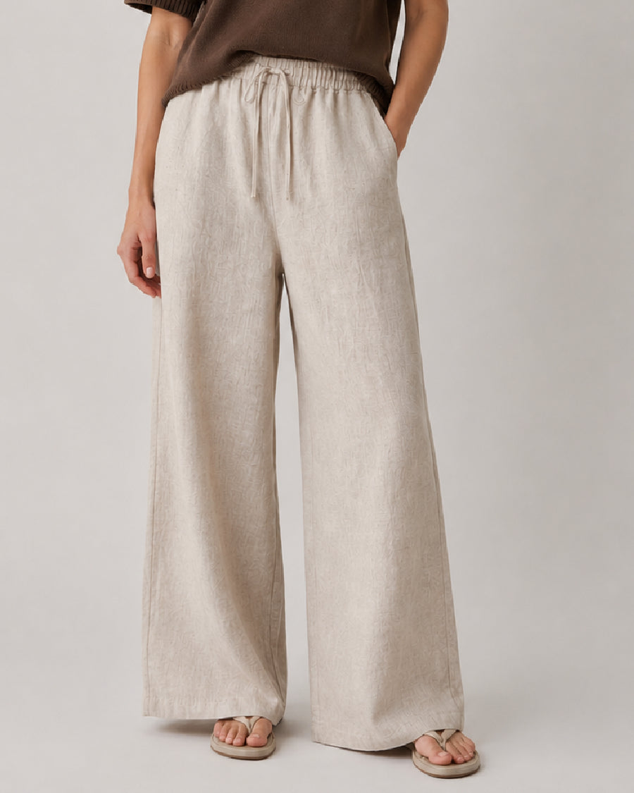 Little Lies Tara Linen Pants - Natural
