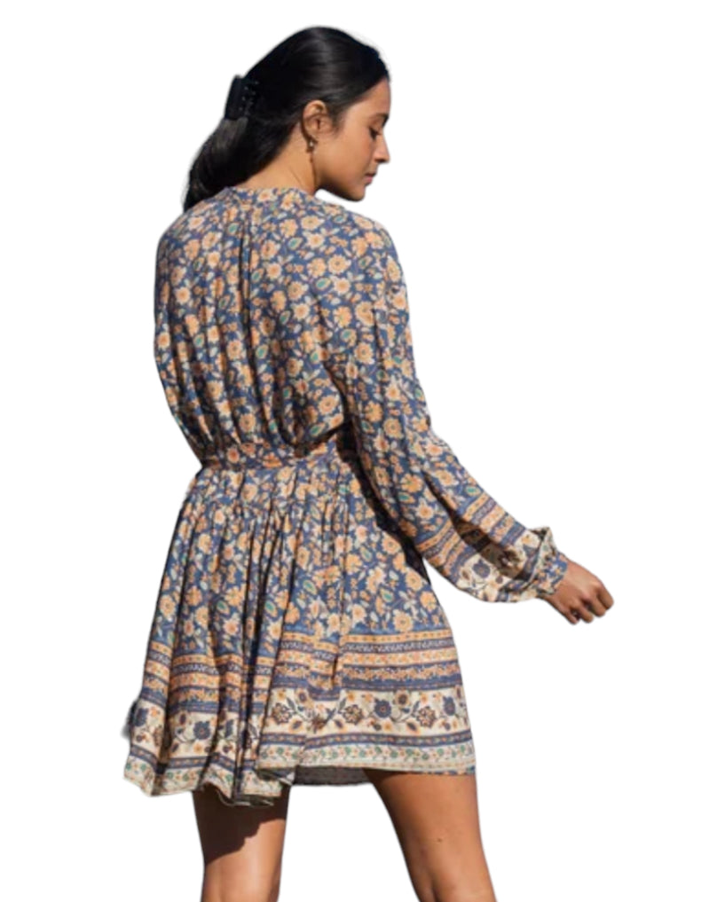 Bodhi Smock Mini Dress - Floral print