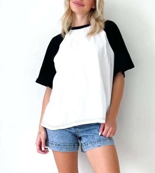 Splice Tee - Black and white