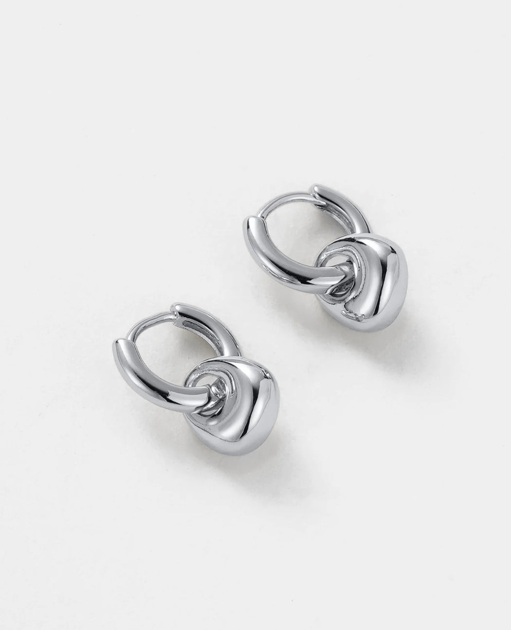 Zafino Rhodium Plated Sadie Hoop - Silver