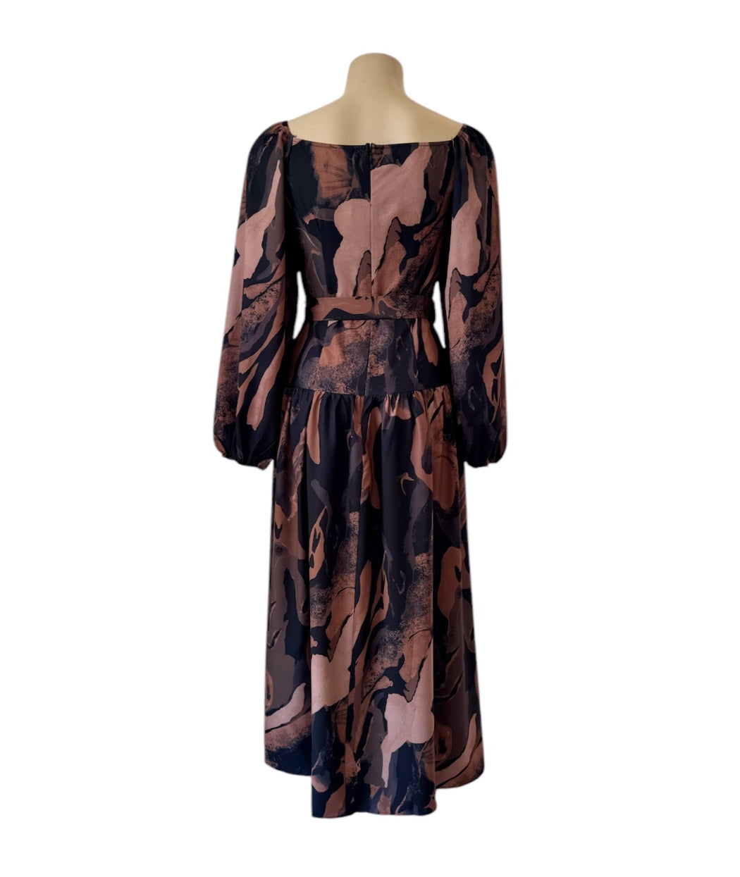 Coco Swirl Maxi Dress - Chocolate