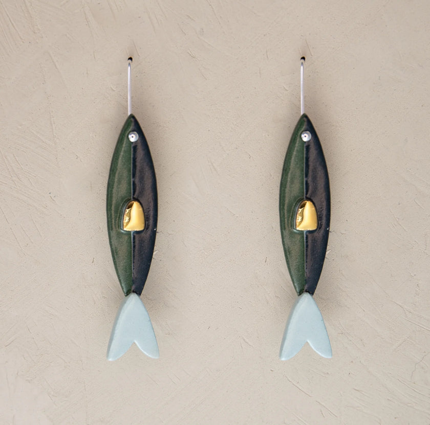 NEW Erin Lightfoot Porcelain - Anchovy earrings