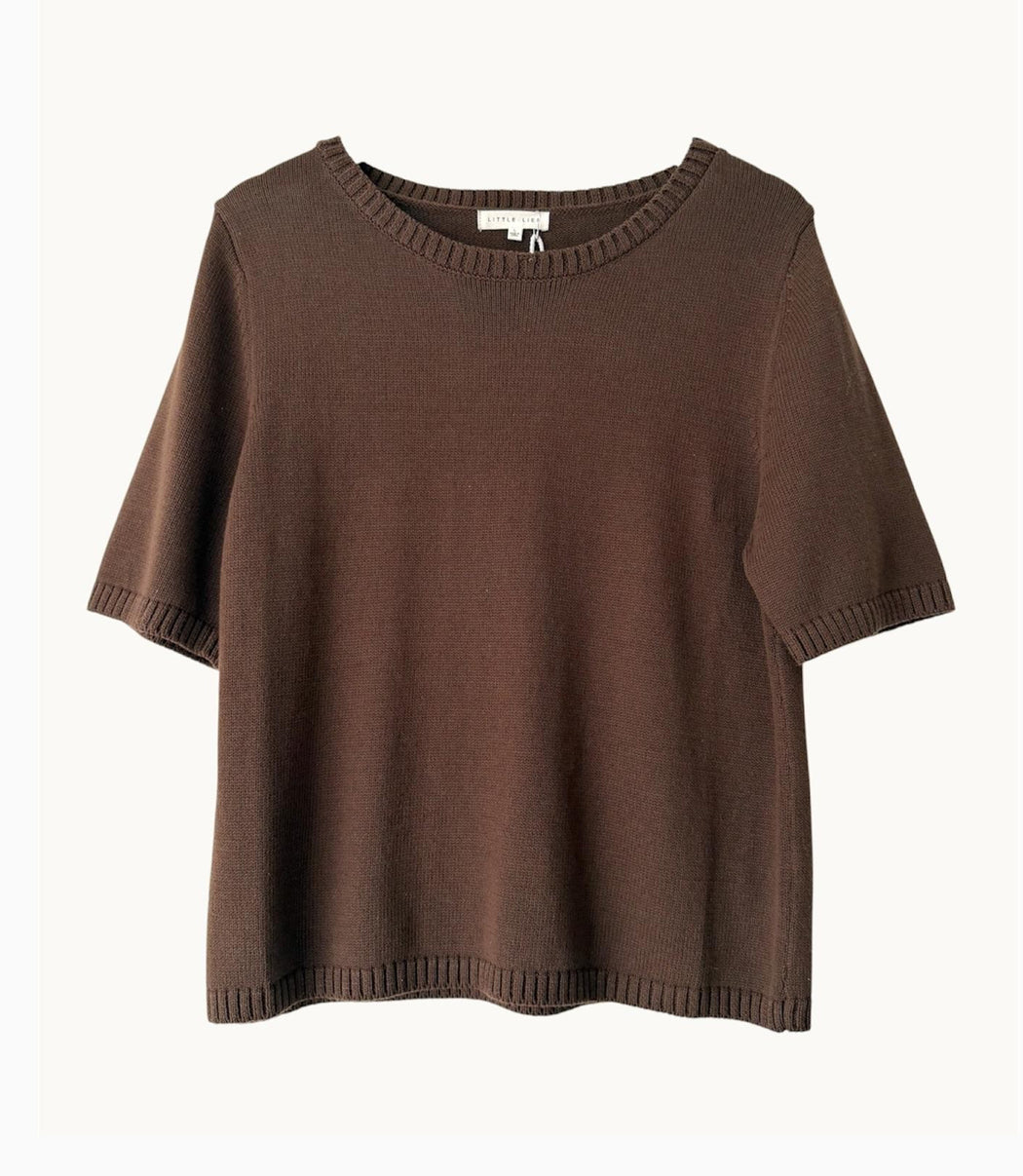 Little Lies Rowie Tee - Chocolate
