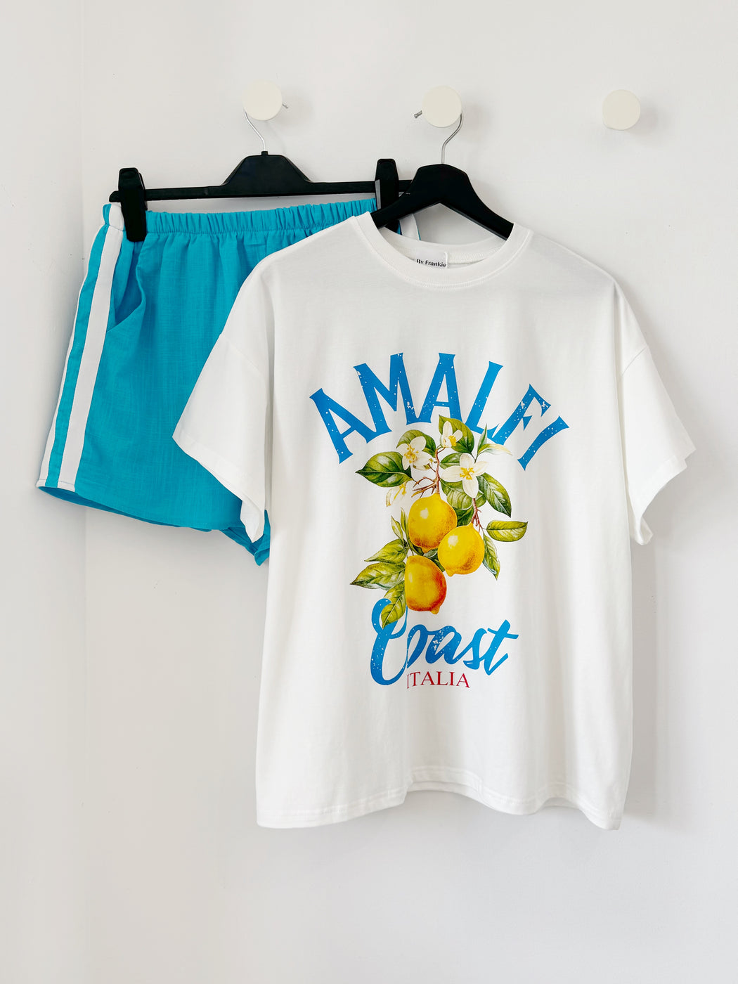 By Frankie Cotton Tee and Shorts Set Amalfi lemons