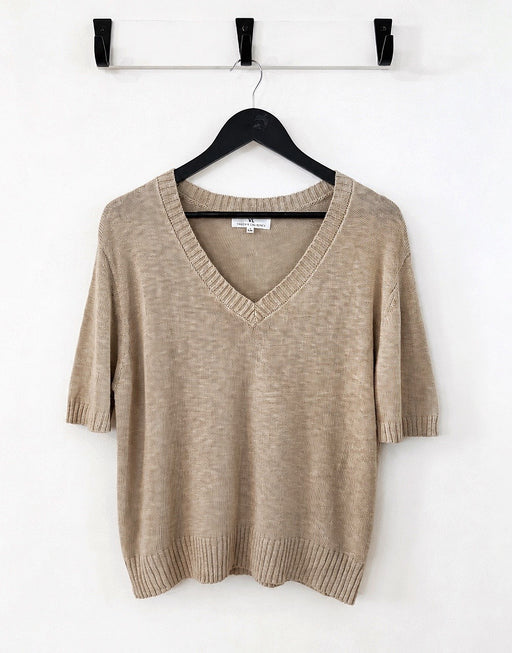 V-neck Knit - Beige