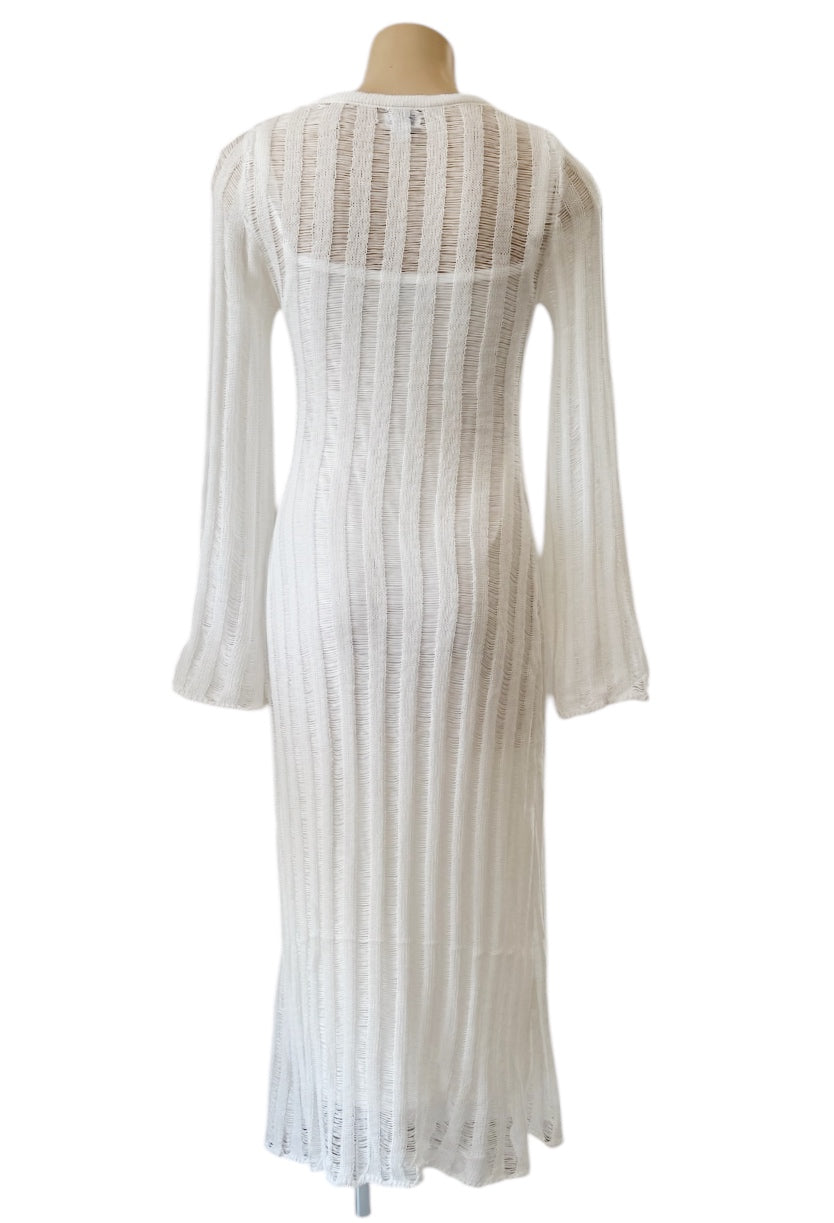 Ellie Knit Maxi Dress - white