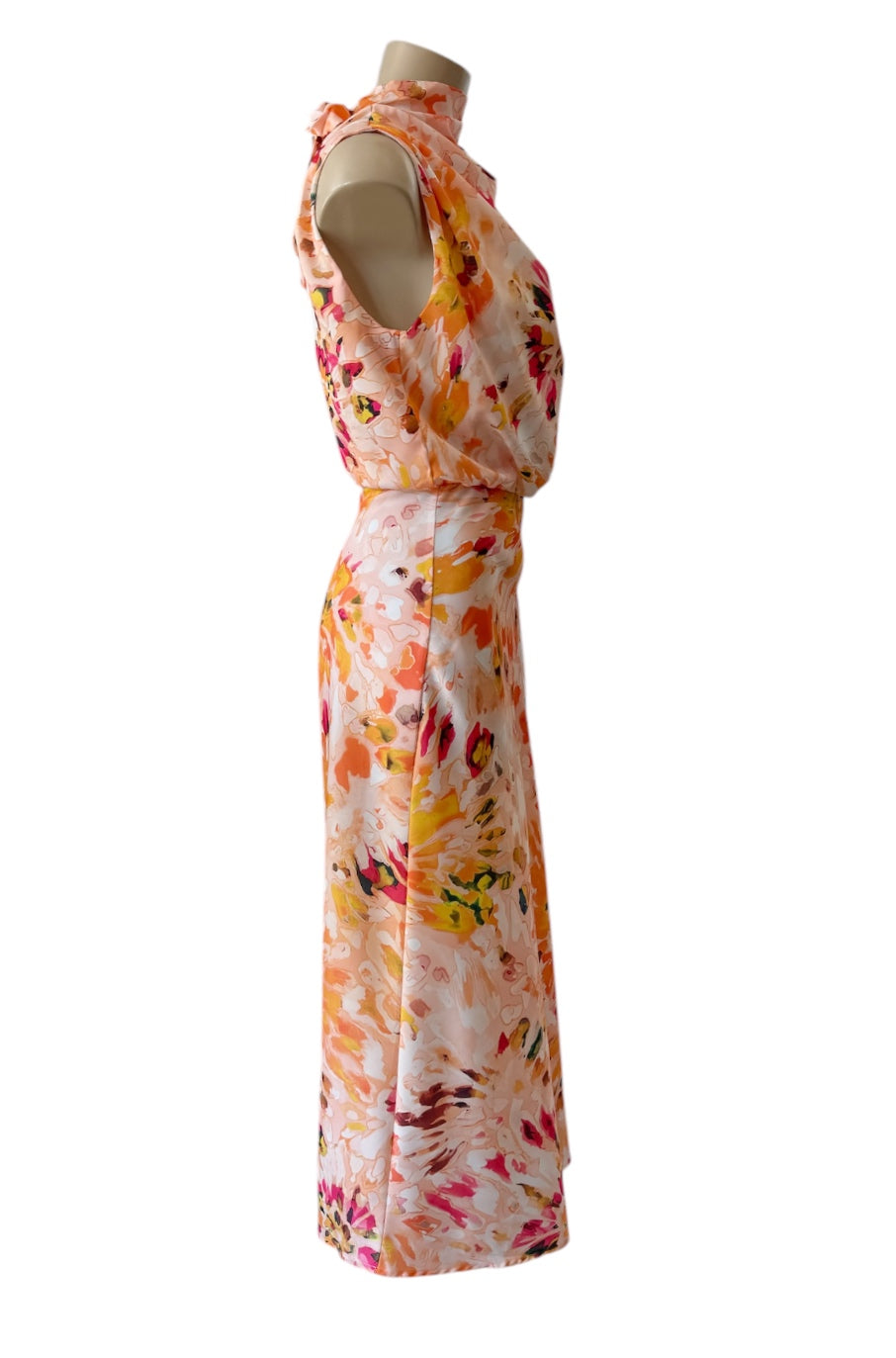 Abby Maxi Dress - Peach Multi