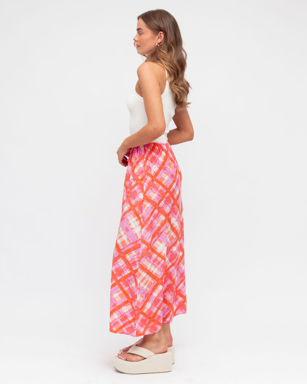 Clara Mini Skirt- Pink and Orange