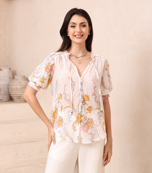 Balloon Sleeve Blouse - Wildflowers