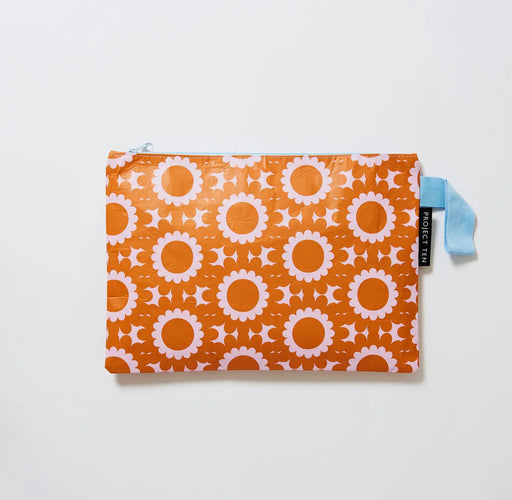 Project Ten Large Zip Pouch - Geo Floral