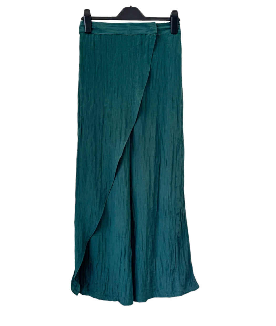 Crinkle wrap detail Pants - Teal