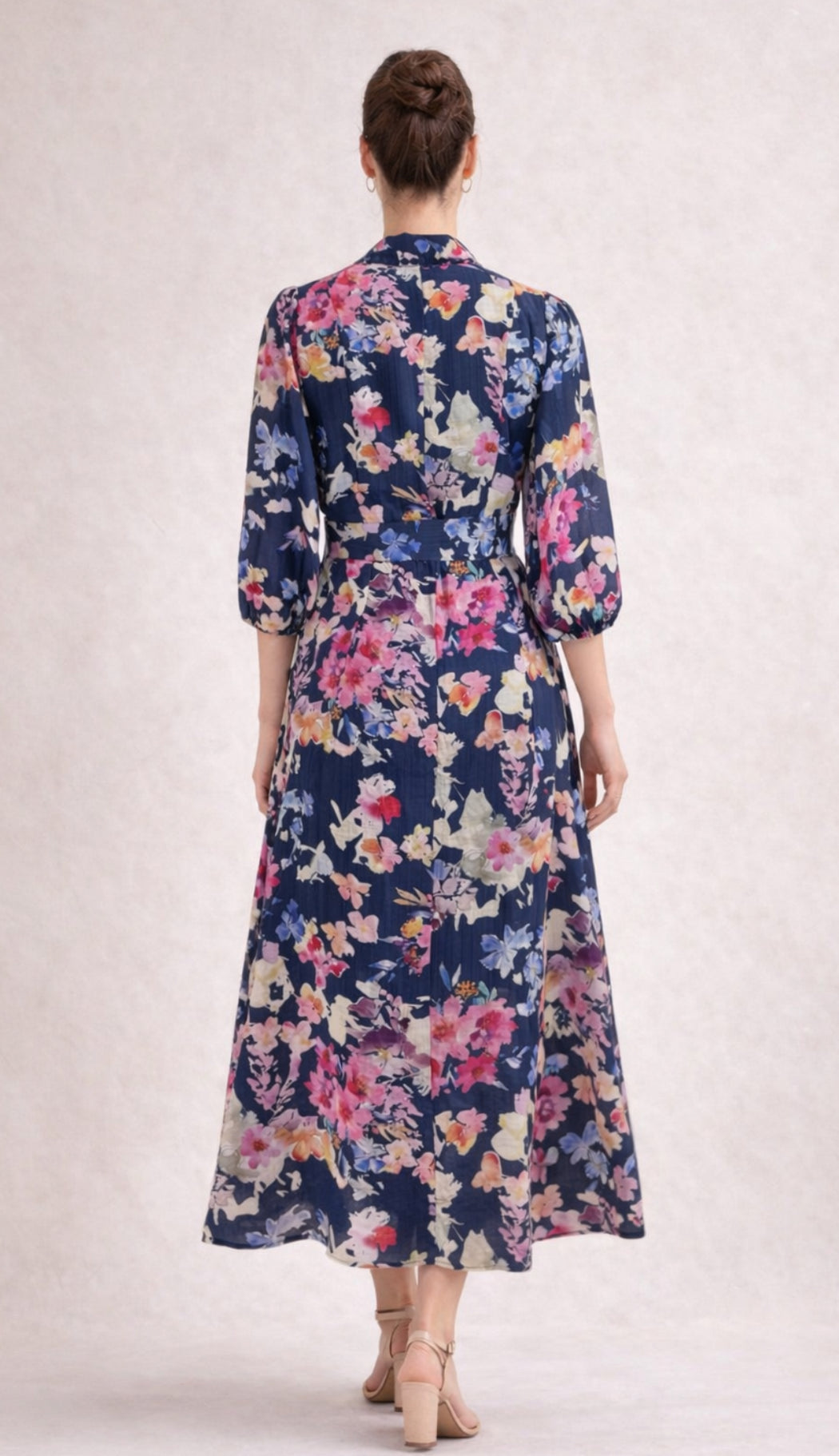 Navy Floral Dress