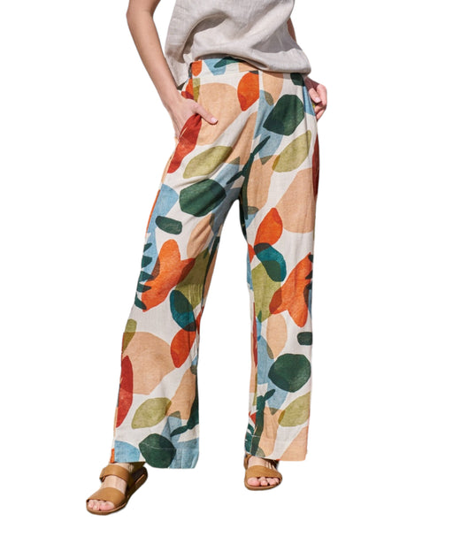 St Lucia Pants - Multi Khaki and Rust