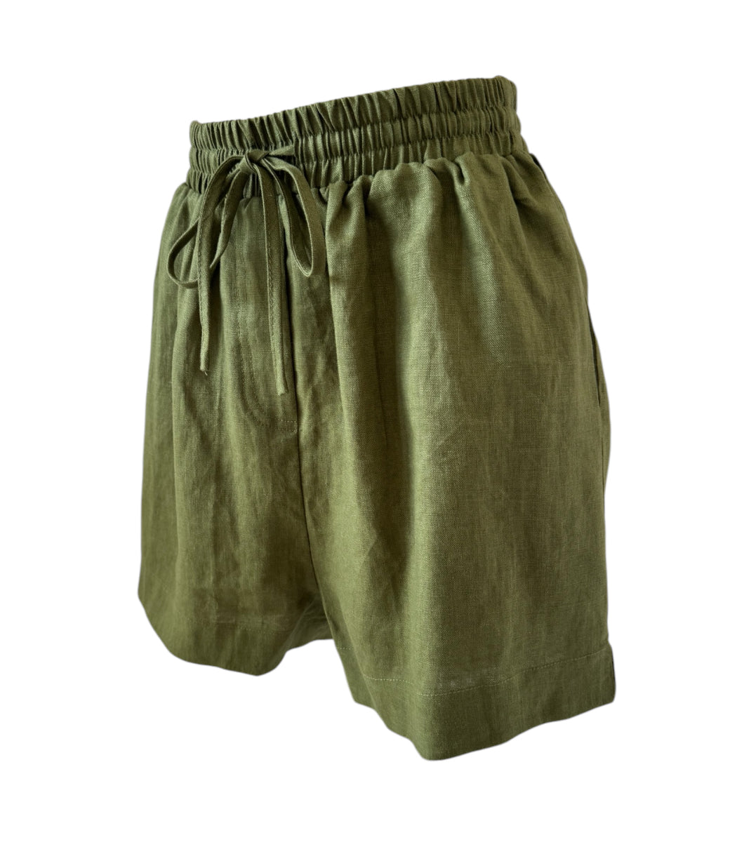 Staple Linen Shorts - Olive