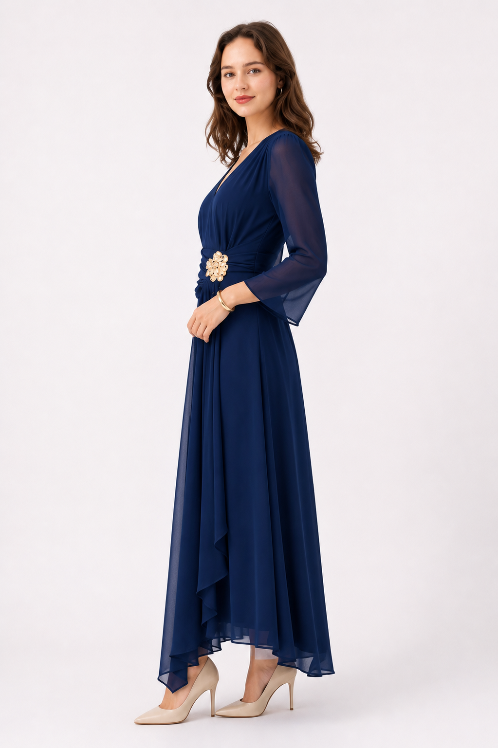 Monica Dress - Navy Blue