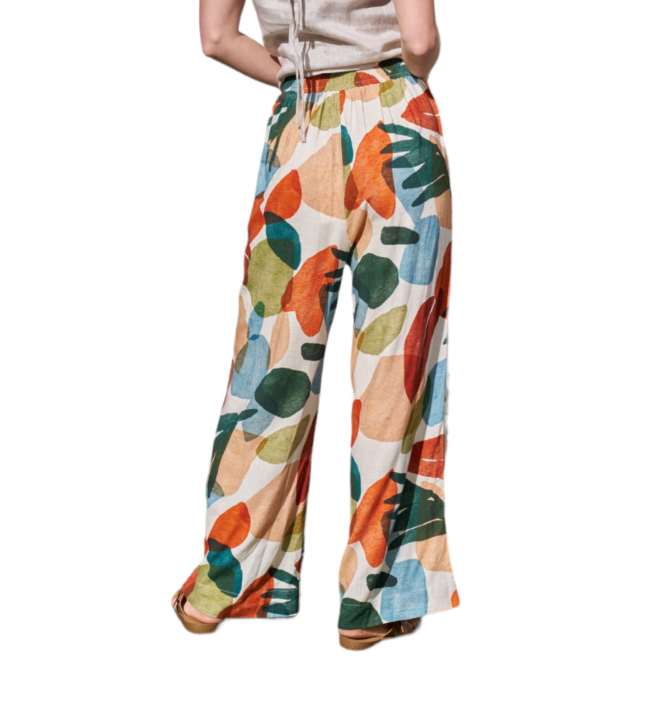 St Lucia Pants - Multi Khaki and Rust