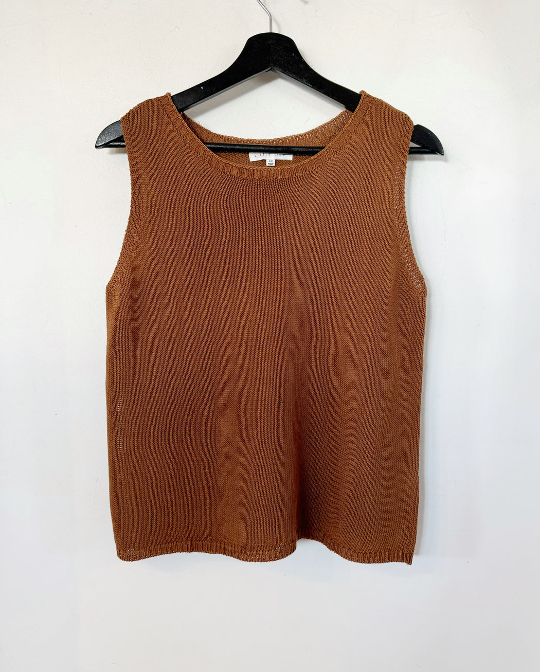 Little Lies Knit Spring Tank Top - Rust