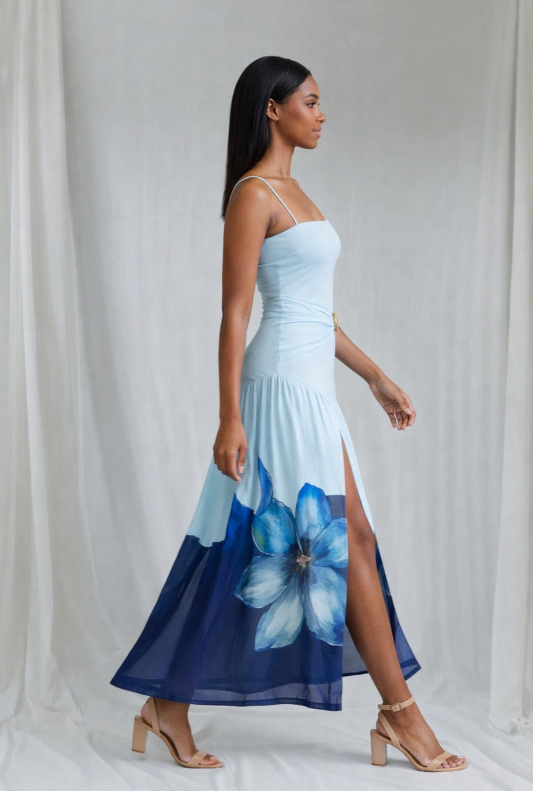 Isla Maxi Dress - Blue floral