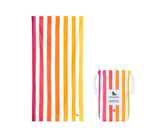 Dock & Bay 100% Recycled Towel - Peach sunrise