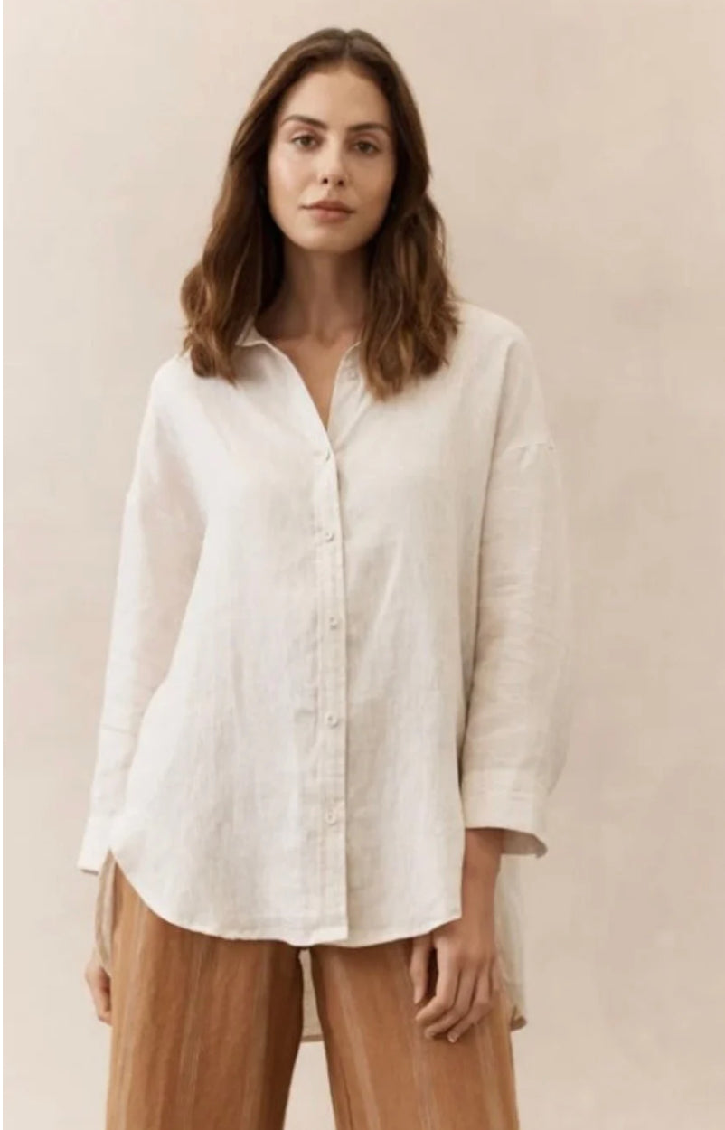 Little Lies Linen Shirt - Natural