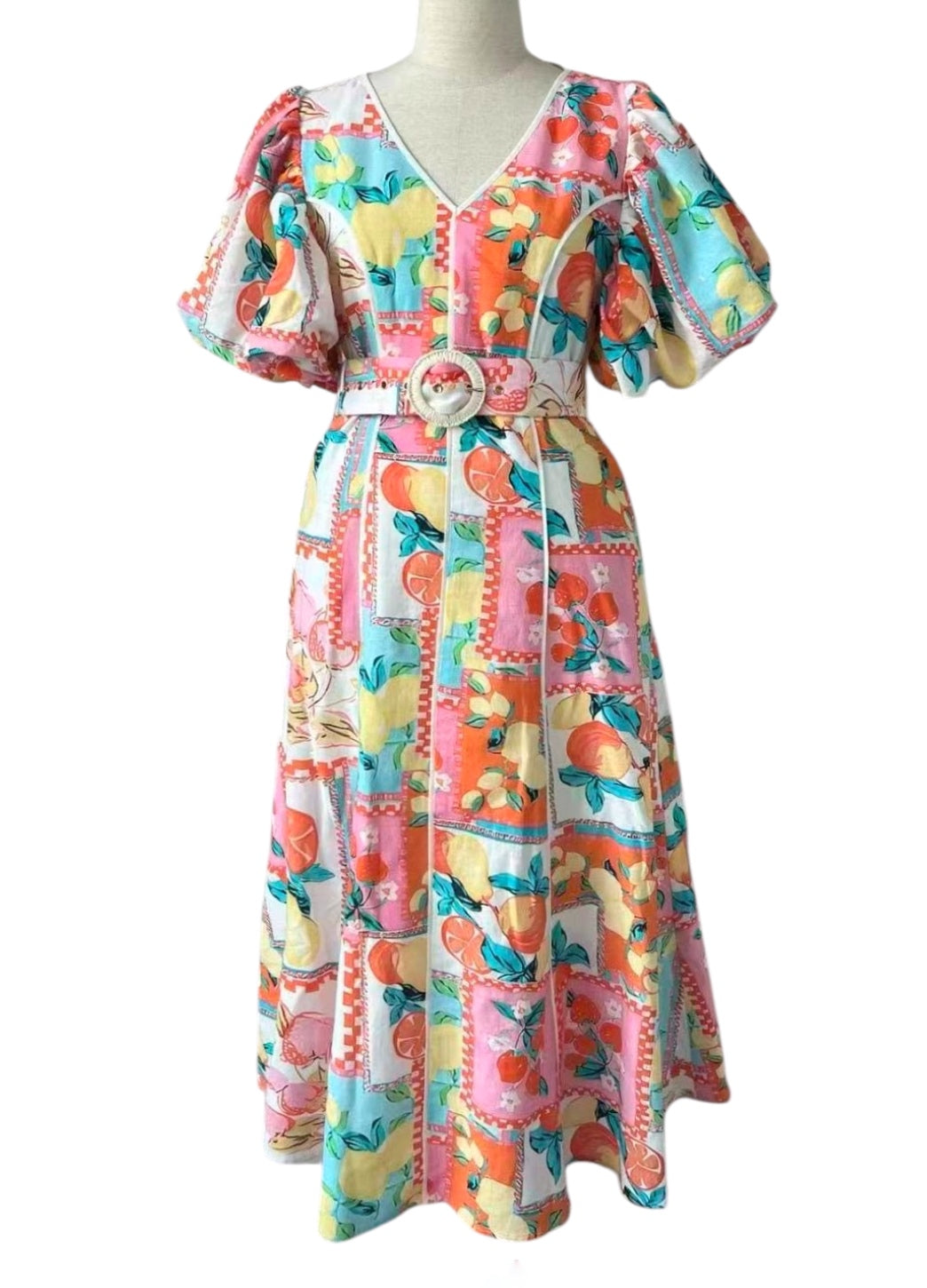 Citrus Floral Dress  - Lemon and Floral