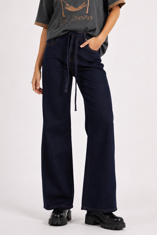 Wide leg Jeans - Dark Blue