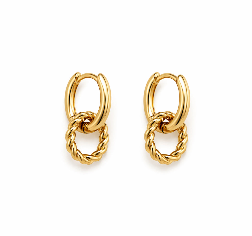 Denvi 18K Gold Plated Huggie Hoops - Small