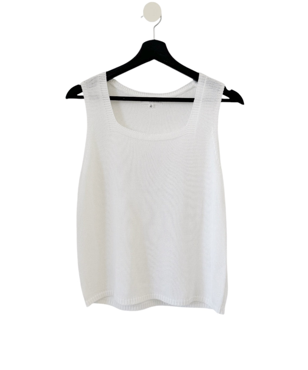 Little Lies Knit Spring Tank Top - NEW CUT - White