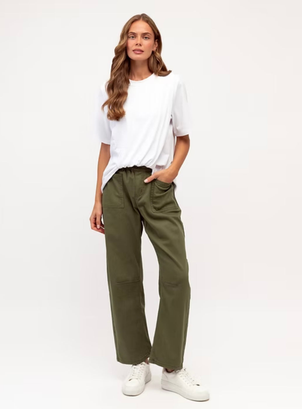 Barrel leg Jeans - Khaki