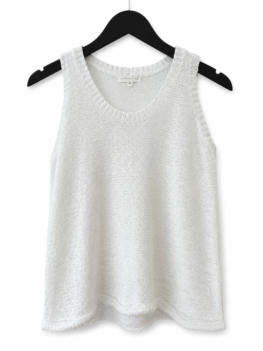 Little Lies Scallop Hem Tank - White