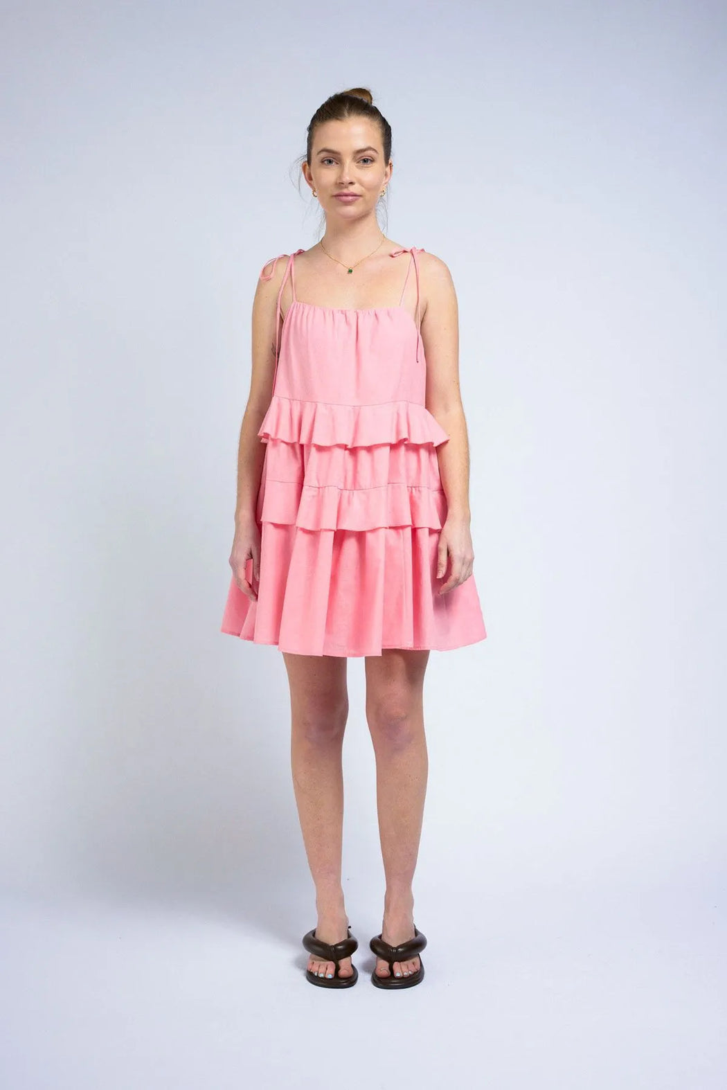 Frill Mini Dress - Pink