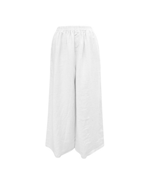 Holiday Linen Culottes - White