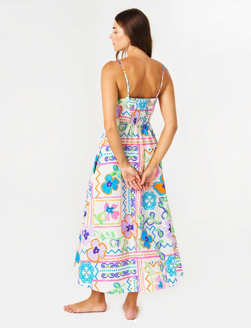 Mikayla Maxi Dress  - Multi Floral Print