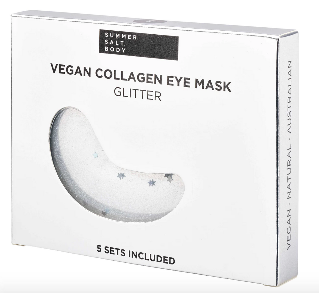 Vegan Collagen Eye Mask - Silver Glitter