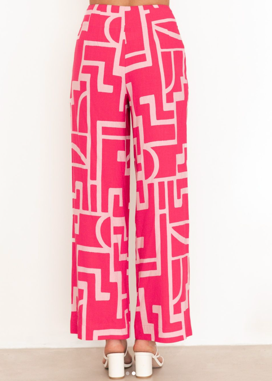 Jaida Straight Leg Pants - Pink