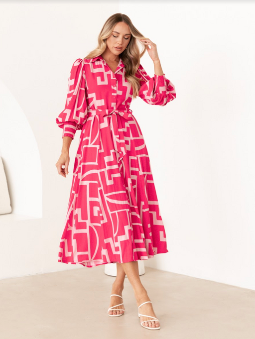 Jaida Midi Dress - Pink