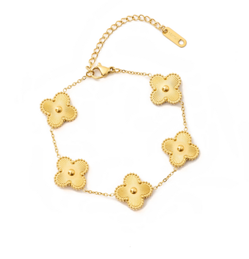 Gold plated Bracelet - Clover Gold